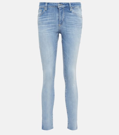 Split cuff skinny jeans in blue - AG Jeans | Mytheresa