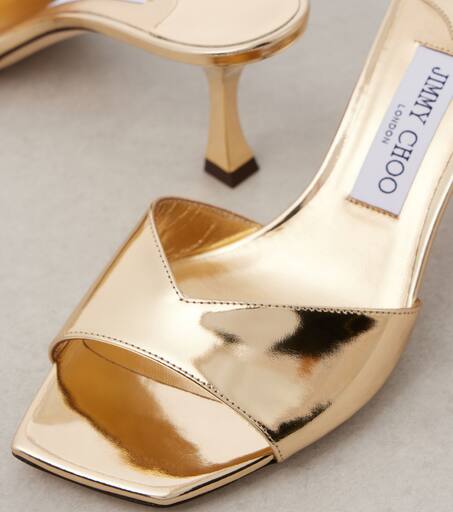 Jimmy choo ヒール JIMMY CHOO Staz 70 bow-embellished crinkled-leather