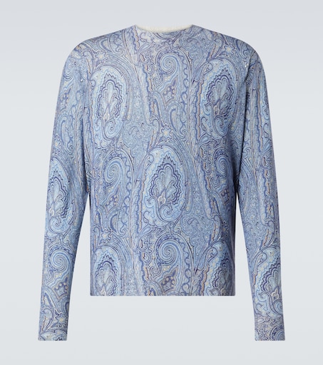 Etro Paisley silk and cashmere sweater