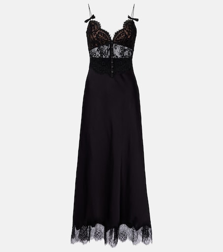 Satin and lace maxi dress