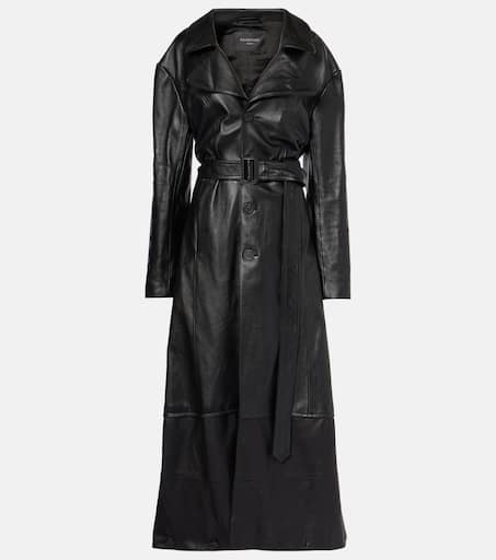 BALENCIAGA black lined quilted leather coat【関税送料込み】 Balenciaga Black Lined Zip-Up Leather Jacket Balenciaga