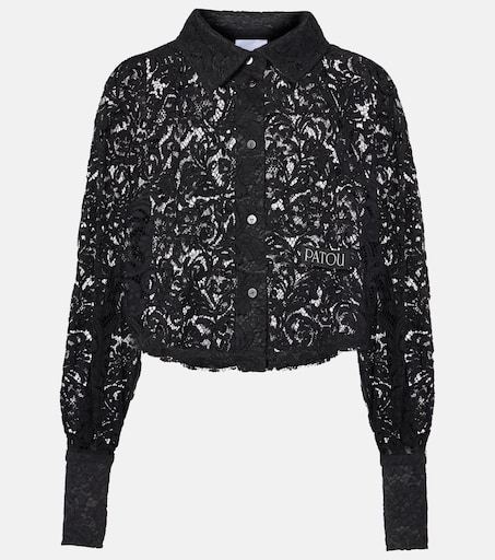 Cropped-Bluse aus Spitze in Schwarz - Patou | Mytheresa