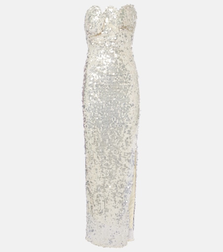 lainey purple satin sequin pearls beaded maxi dress Miss Circle Women Lainey White Satin Sequin Pearls Beaded Maxi Dress