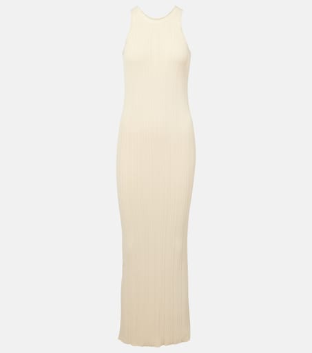 Toteme, Ribbed-knit maxi dress, Women, Beige, US 10, Dresses, Materialmix