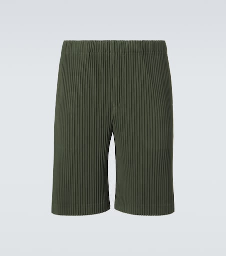 Color Pleats 2 Bermuda shorts in green - Homme Plisse Issey Miyake