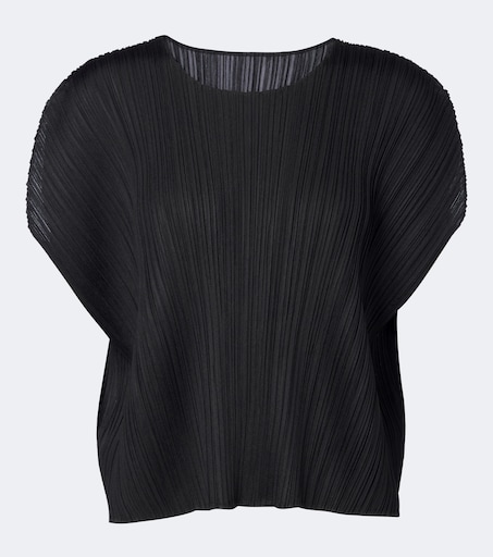 トップス PLEATS PLEASE MONTHLY JULY BLACK Monthly Colors: July pleated top in black - Pleats Please Issey