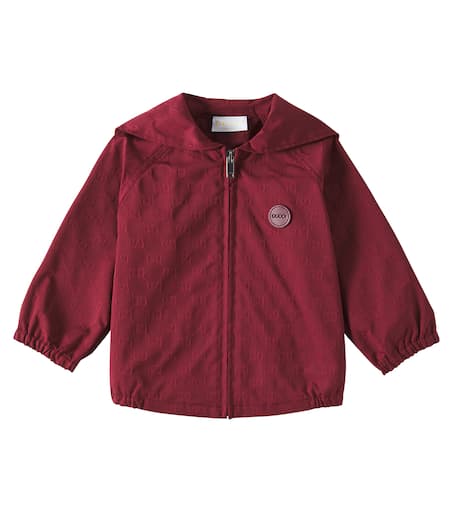 GUCCI キッズ　牛革レザー ジャケット 女児　パープル　110cm kids Baby GG twill jacket in red - Gucci Kids | Mytheresa