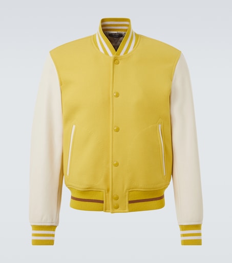 Tom Ford Wool and leather varsity jacket