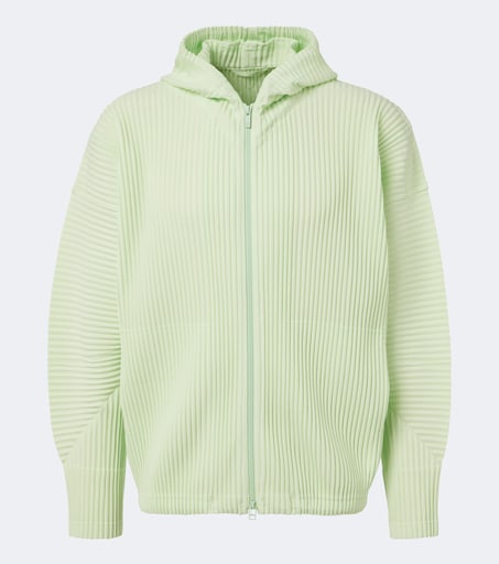 Monthly Colors: July zip-up hoodie in green - Homme Plisse Issey