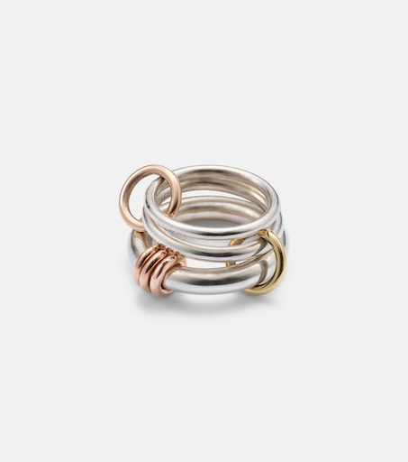 Spinelli Kilcollin オリオンUS6 Orion sterling silver and 18kt gold linked rings in silver