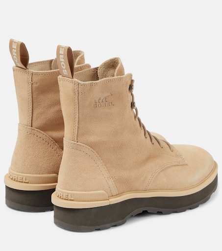 Hi Line suede lace up boots in beige Sorel Mytheresa
