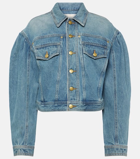 【AZ FACTORY】+ lutz huelle cropped denim ジャケット Az Factory Lutz Huelle Cropped Denim Jacket In Dark Denim