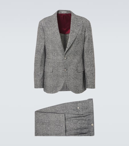 【関税＆送料込み】Brunello Cucinelli Pied De Poule Wool Pa Brunello Cucinelli Men's Enamel-Button Pied De Poule Sport
