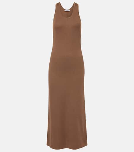 【関税&送料込み】Max Mara Aceri - Slim Fit Wool Dress Aceri virgin wool midi dress in brown - Max Mara | Mytheresa