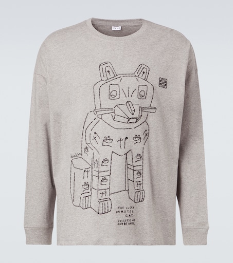 Loewe x Louis Wain embroidered cotton jersey T-shirt