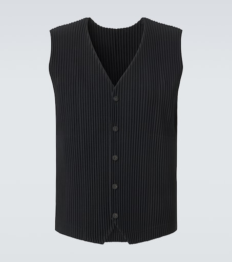 Basics pleated vest in black - Homme Plisse Issey Miyake | Mytheresa