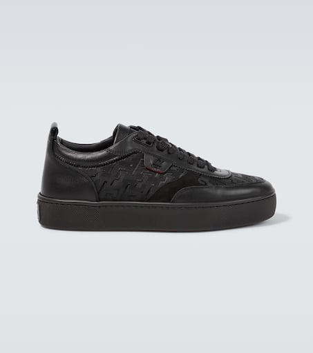 Happyrui leather-trimmed sneakers in black - Christian