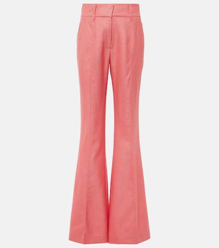【Gabriela Hearst】 Isabel mid-riseスリムバージンウールパン Rhein Pant in Black Wool Silk Cady – Gabriela Hearst
