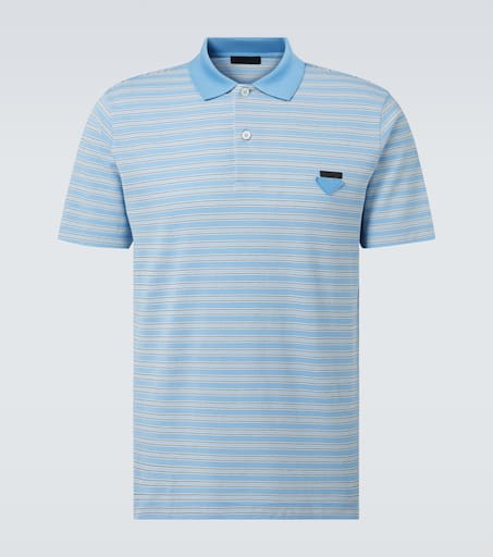 PRADA Cotton Polo Shirt 三角ロゴ 半袖ポロシャツ グレー Prada Cotton Polo Shirt (PRADA/ポロシャツ) PRADA COTTON POLO