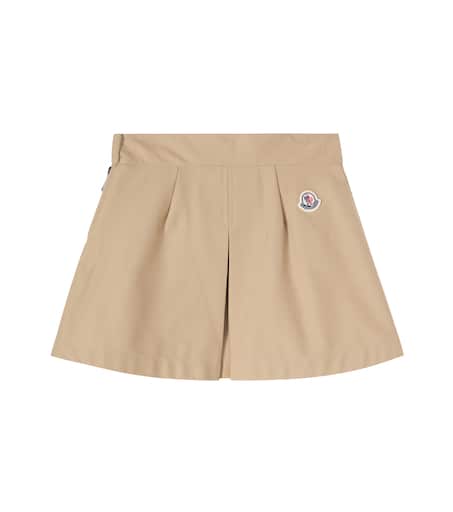 Moncler スカート Cotton Gabardine Pleated Mini Skirt 関税込 Gonna pleated cotton skirt in beige - Moncler Enfant | Mytheresa