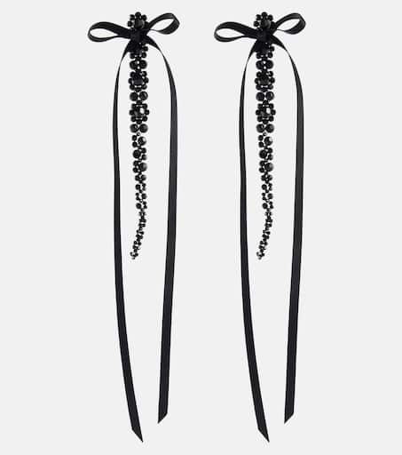 Simone Rocha フラワリホンヘアクリッフ BOW50906 BLACKCRYSTAL Simone Rocha: Women's Petite Bow Detail Flower Hair (Black