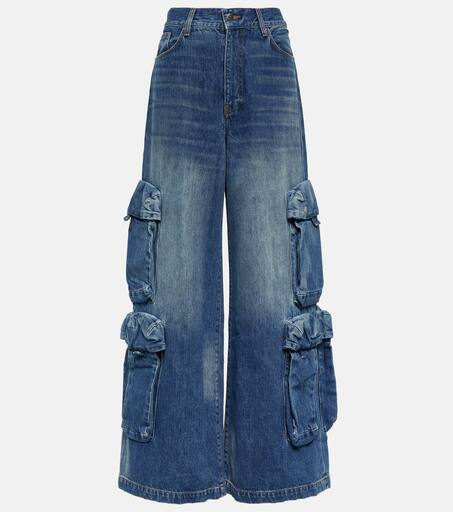 Designer wide hotsell leg jeans