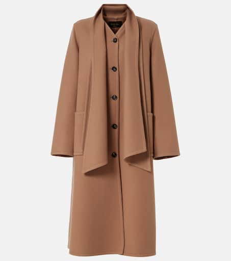 Loro Piana　コットンスカート　ブラウン　サイズ42 Gladwin scarf-detail cashmere coat in brown - Loro Piana