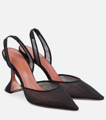 パンプス Amina Muaddi Slingback Pumps AMINA MUADDI Holli suede slingback pumps | NET-A-PORTER