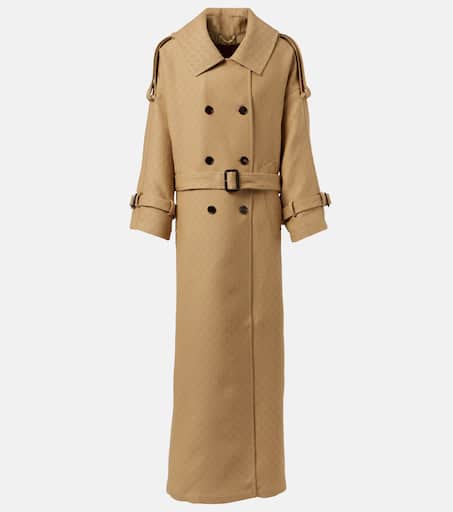 コート Wool and silk crepe coat with all-over GG motif Wool and silk crepe coat with all-over GG motif GUCCI