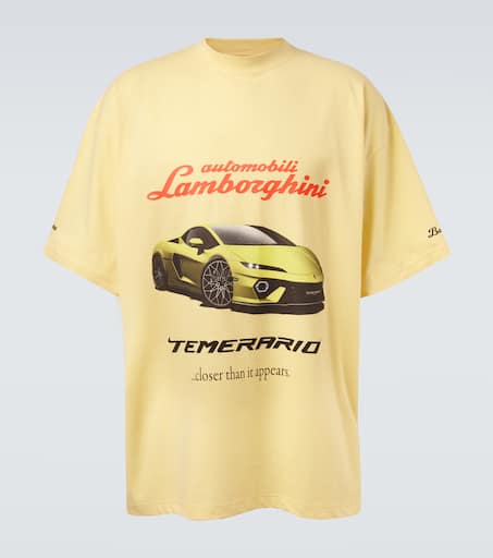 【BALENCIAGA】Automobili Lamborghini Oversized Tシャツ ホワイト の ウィメンズ Balenciaga | Automobili Lamborghini