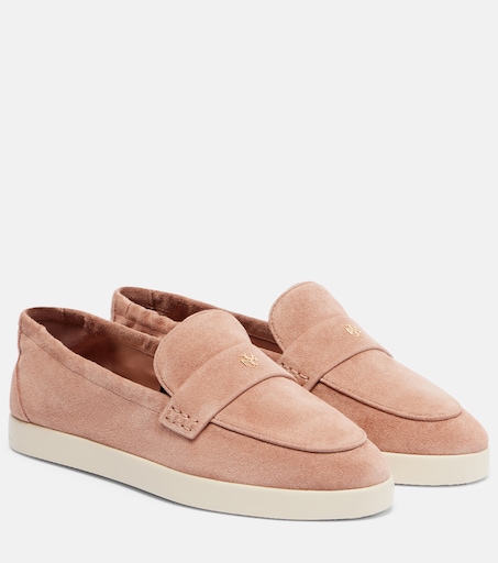 Suede penny loafers in pink - Tory Burch | Mytheresa