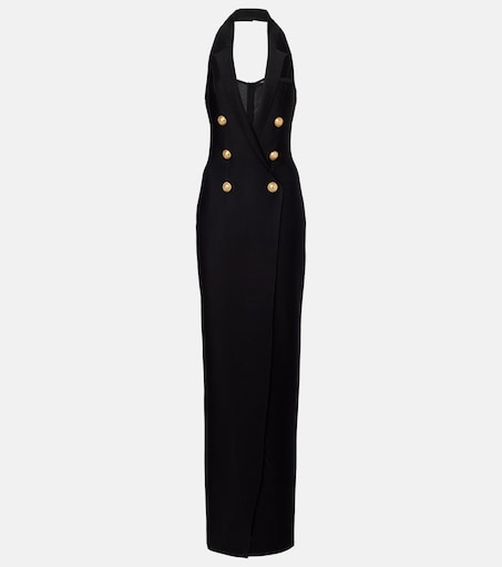 balmain black blazer dress Chiara Ferragni Outfits: Balmain blazer dress black. Dior pumps heels black.  Hermes Kelly mini bag black