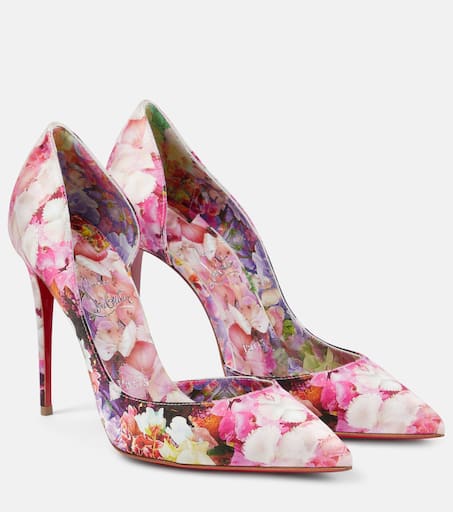 Iriza 100 floral crêpe satin pumps in multicoloured