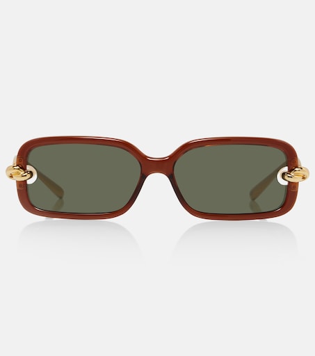 Lunettes de soleil rectangulaires Knot en marron – Bottega Veneta | Mytheresa