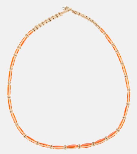 Isabel Marant Gold amp; Orange Pendant Necklace