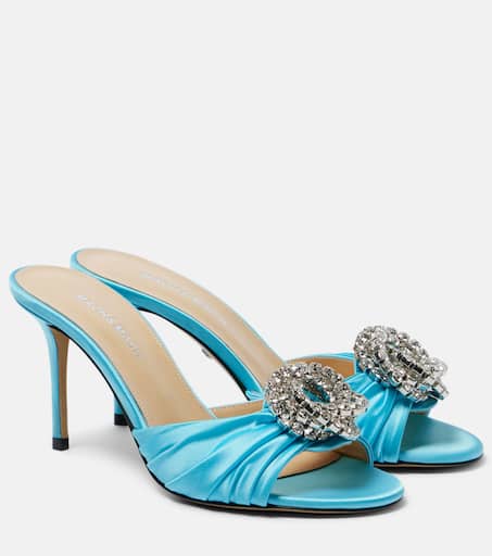 サンダル・ミュール MACH & MACH 'Galaxy' slingback (R25S082185CRPEMDE EMERALD) MACH & MACH Galaxy Mesh Crystal Slingback Pumps | Neiman Marcus