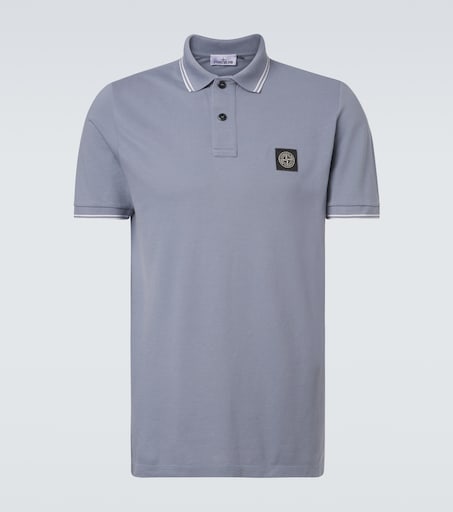 Stone Island Compass cotton-blend piqué polo shirt