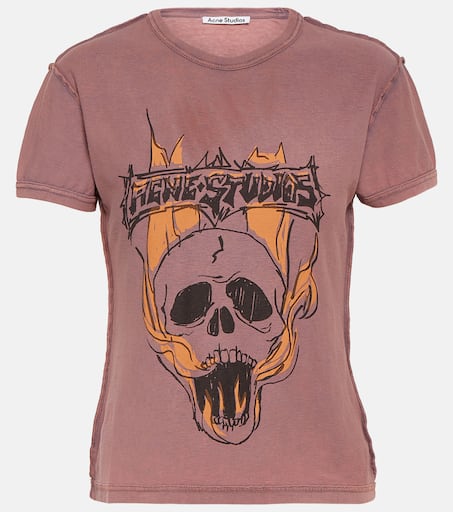 Tシャツ・カットソー ACNE  Skull Printed Crewneck T-shirt Acne Studios Skull T-Shirt Faded Black FN-UX-TSHI000070 – NOMAD