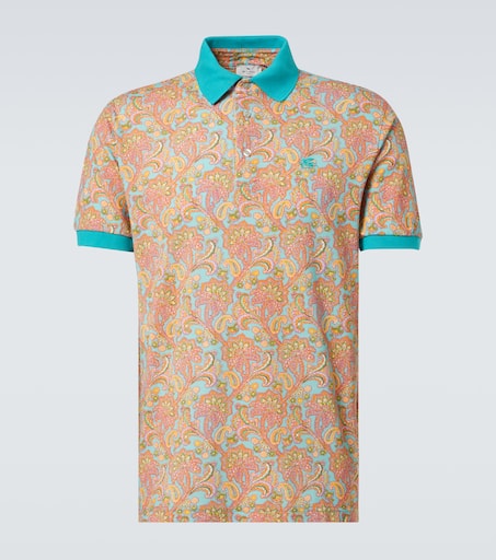 Roma paisley cotton polo shirt in multicoloured - Etro