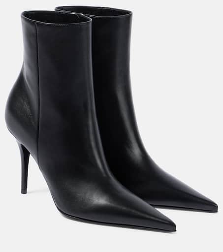 ミドルブーツ AMINA MUADDI Women Boots 12S357186HEI CROSTABLAC Black Amina Muaddi Black Marine Stretch Thigh High Boots Amina Muaddi