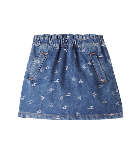 bonpoint スカート Suzon Skirt  blue NWT Bonpoint Suzon A Line Pleated Skirt White Blue Red Poppy