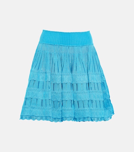【ALAIA直営店】MINI JUPE EN MAILLE CRINOLINE Alaïa Mini jupe noire en maille crinoline | TheDoubleF