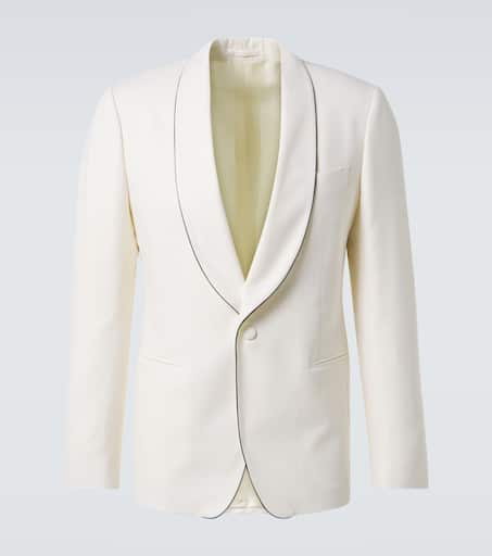Wool tuxedo jacket in white - Lardini | Mytheresa