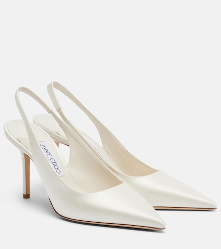 Love satin slingback pumps in white - Jimmy Choo | Mytheresa