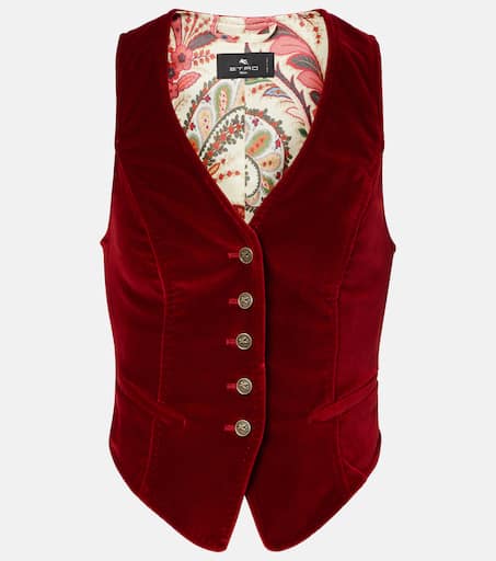 【関税&送料込】Etro Embroidered Wool Blend Vest Etro Embroidered wool-blend felt vest (€2.835) ❤ liked on