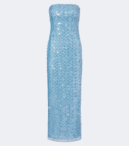 Sequined floral maxi dress