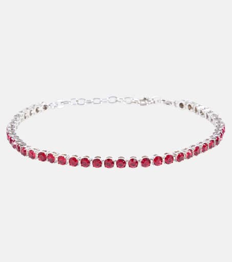 ブレスレット AMINA MUADDI Bracciale Tennis crystal-embellished anklet in multicoloured - Amina