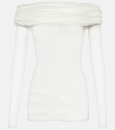 Draped silk top in white - Christopher Esber | Mytheresa