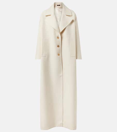 コート GUCCI WOOL AND SILK DOUBLE-BREASTED COAT Double-breasted long wool coat in wool | GUCCI® US