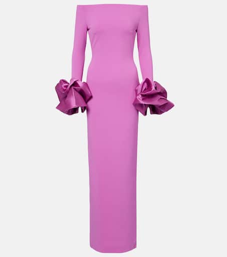 Talia off-shoulder gown in pink - Solace London | Mytheresa